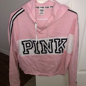 PINK crop hoodie